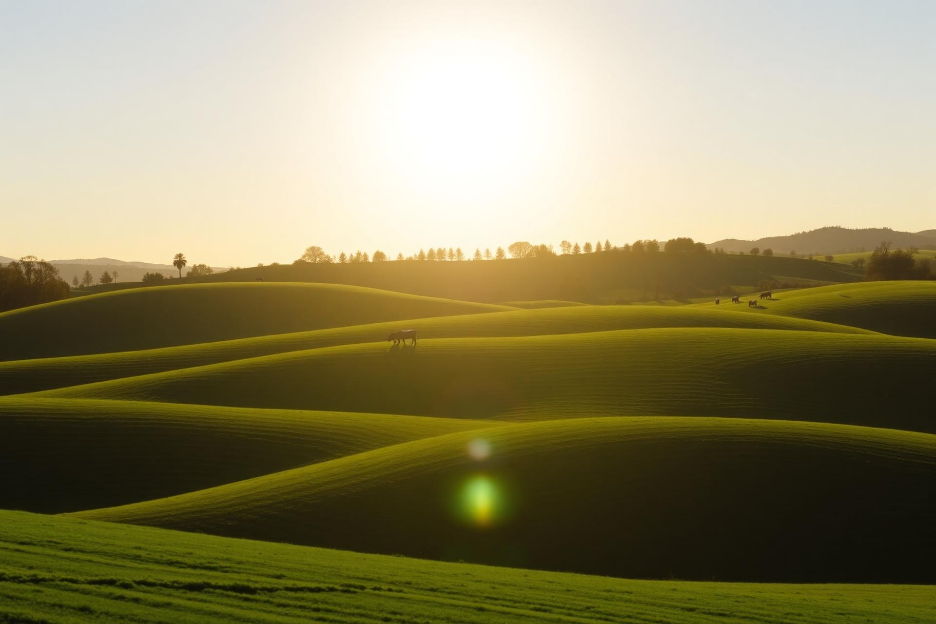 Rolling Sonoma County hills at golden hour